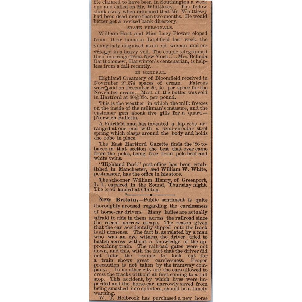 Bliss's Baskets Holiday Goods 1886 Hartford CT Victorian Ad AB8-HT1 - Picture 2 of 2